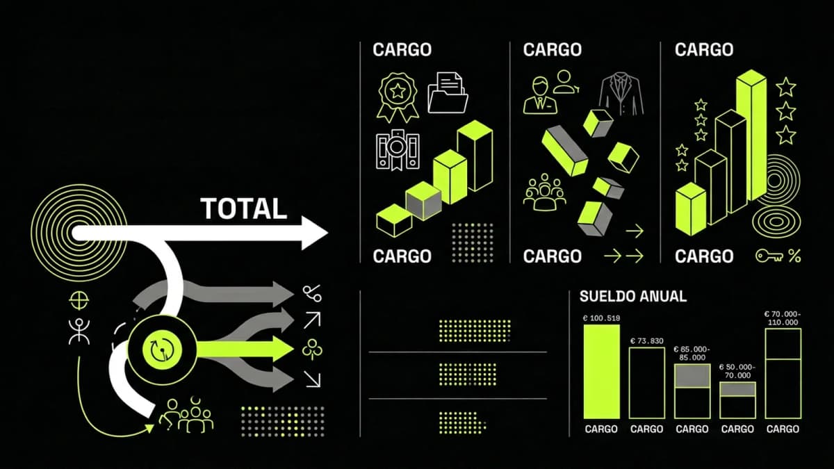 Infografía resumen del artículo: Cargos de libre designación: cómo se asignan y cuánto cobran