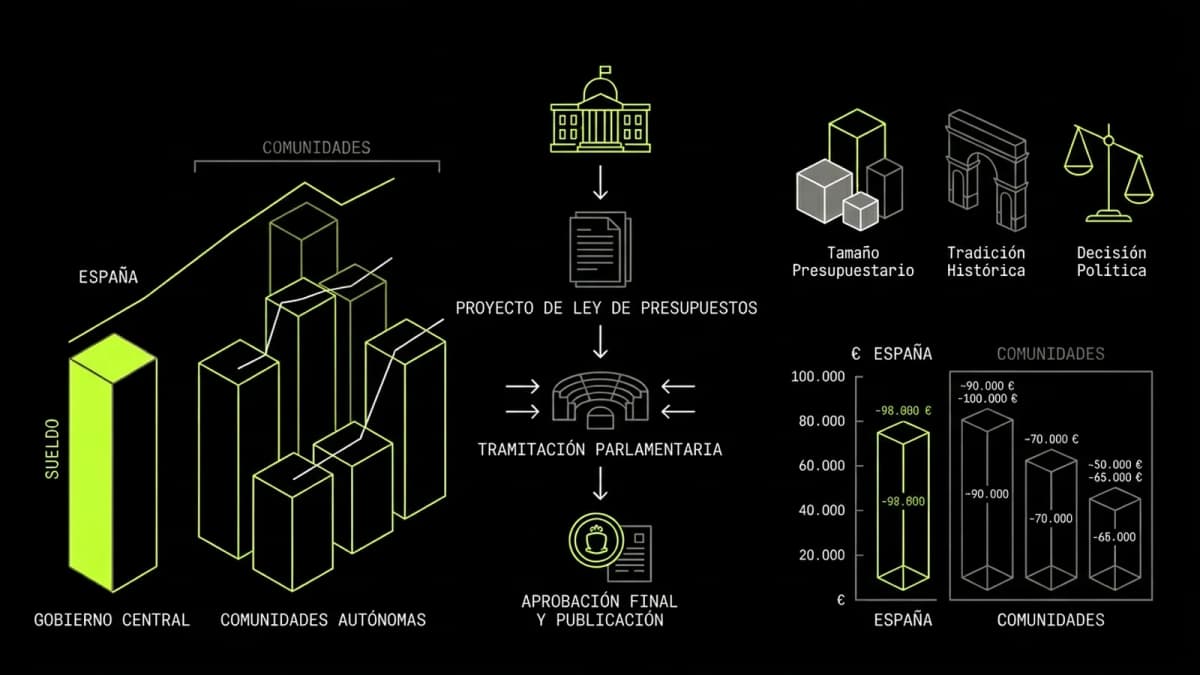 Infografía resumen del artículo: Cómo se aprueba el sueldo de un consejero autonómico