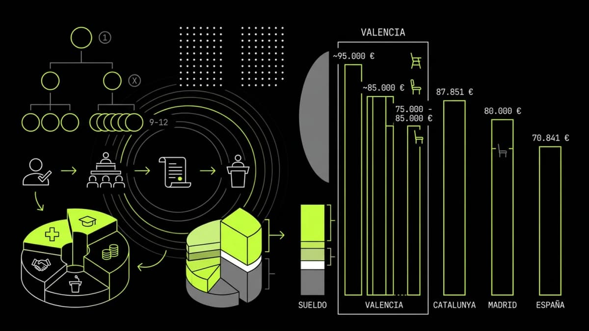 Infografía resumen del artículo: ¿Cuánto cobra un conseller de la Generalitat Valenciana?
