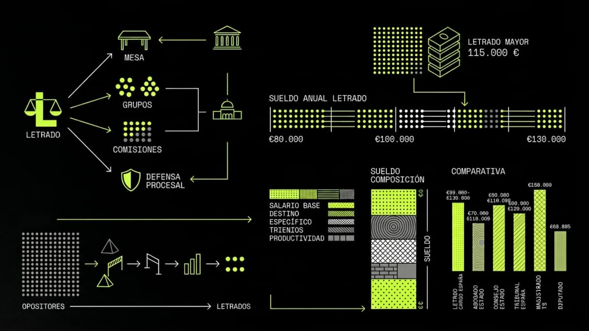 Infografía resumen del artículo: ¿Cuánto cobra un letrado del Congreso?