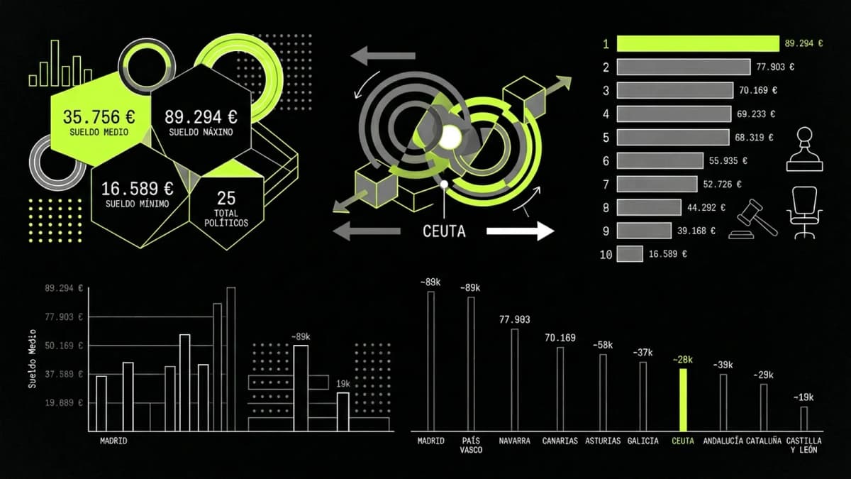 Infografía resumen del artículo: ¿Cuánto cobran los políticos de Ceuta?