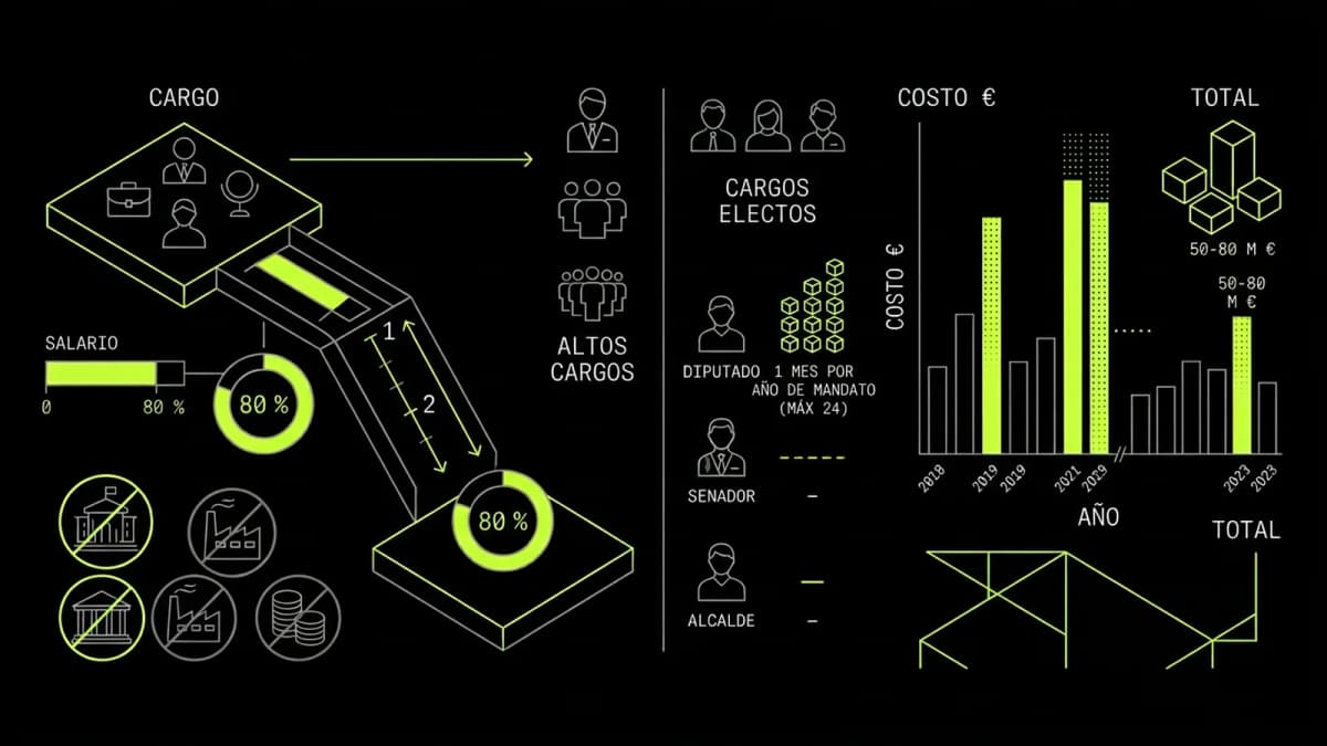 Infografía resumen del artículo: Indemnizaciones por cese: el 'puente de plata' de los altos cargos