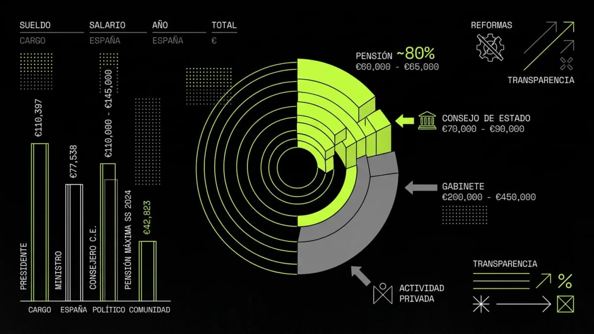 Infografía resumen del artículo: Pensiones de los expresidentes del Gobierno
