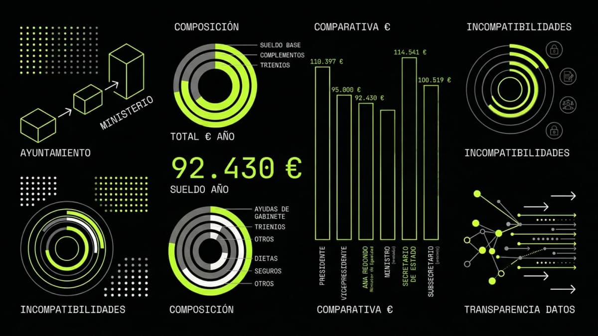 Infografía resumen del artículo: ¿Cuánto cobra Ana Redondo?