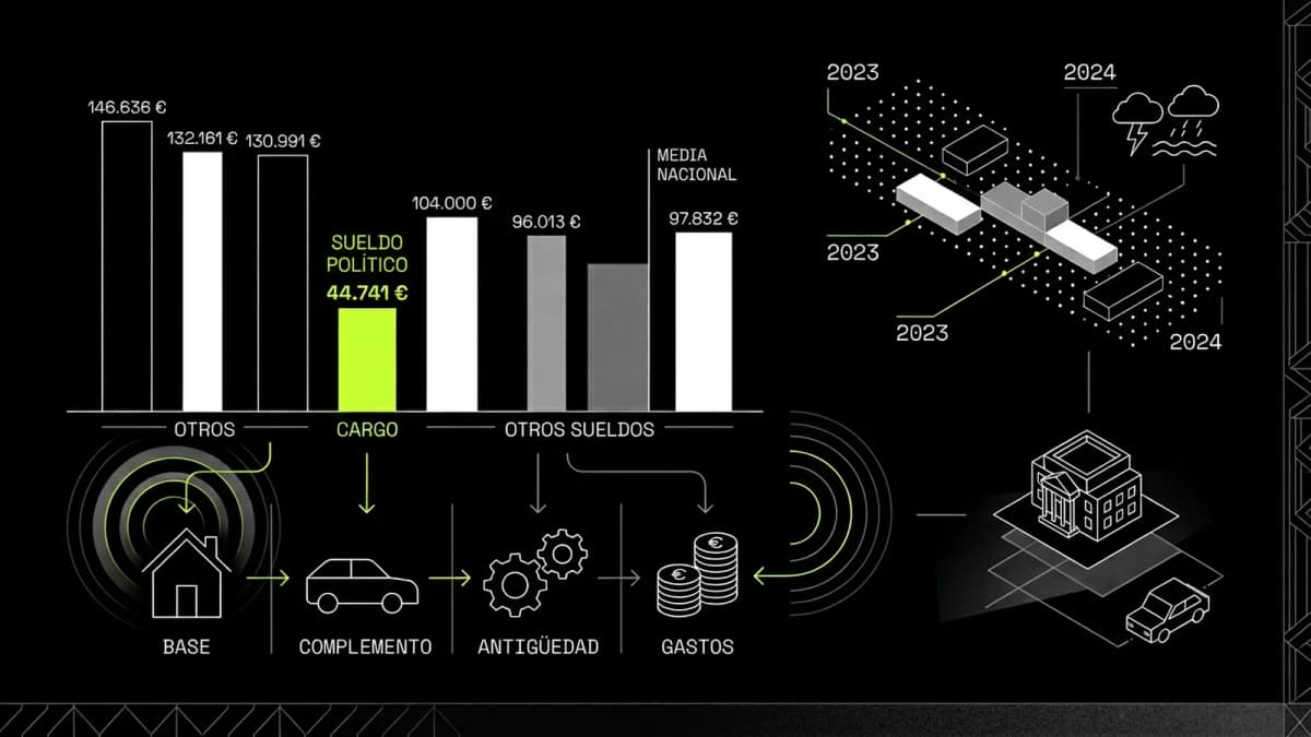 Infografía resumen del artículo: ¿Cuánto cobra Carlos Mazón?