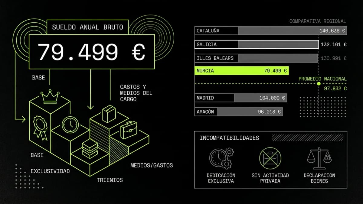 Infografía resumen del artículo: ¿Cuánto cobra Fernando López Miras?