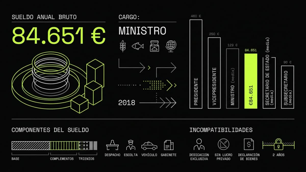 Infografía resumen del artículo: ¿Cuánto cobra Luis Planas?