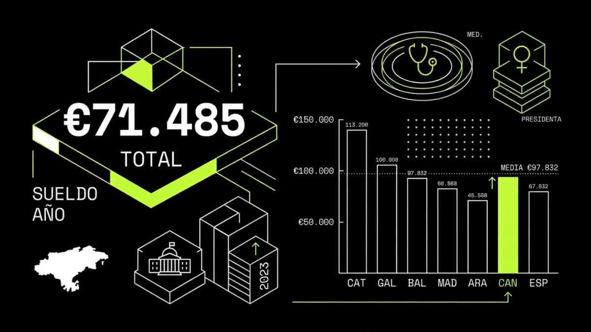 Infografía resumen del artículo: ¿Cuánto cobra María José Sáenz de Buruaga?