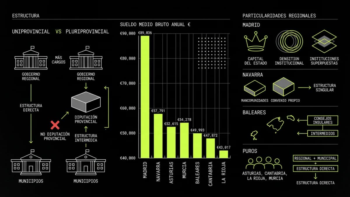 Infografía resumen del artículo: Sueldos políticos en las comunidades uniprovinciales