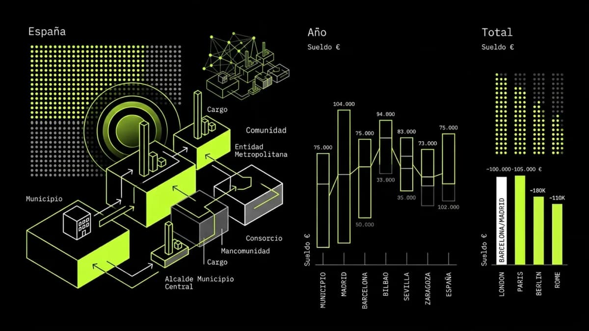 Infografía resumen del artículo: Sueldos políticos en las grandes áreas metropolitanas