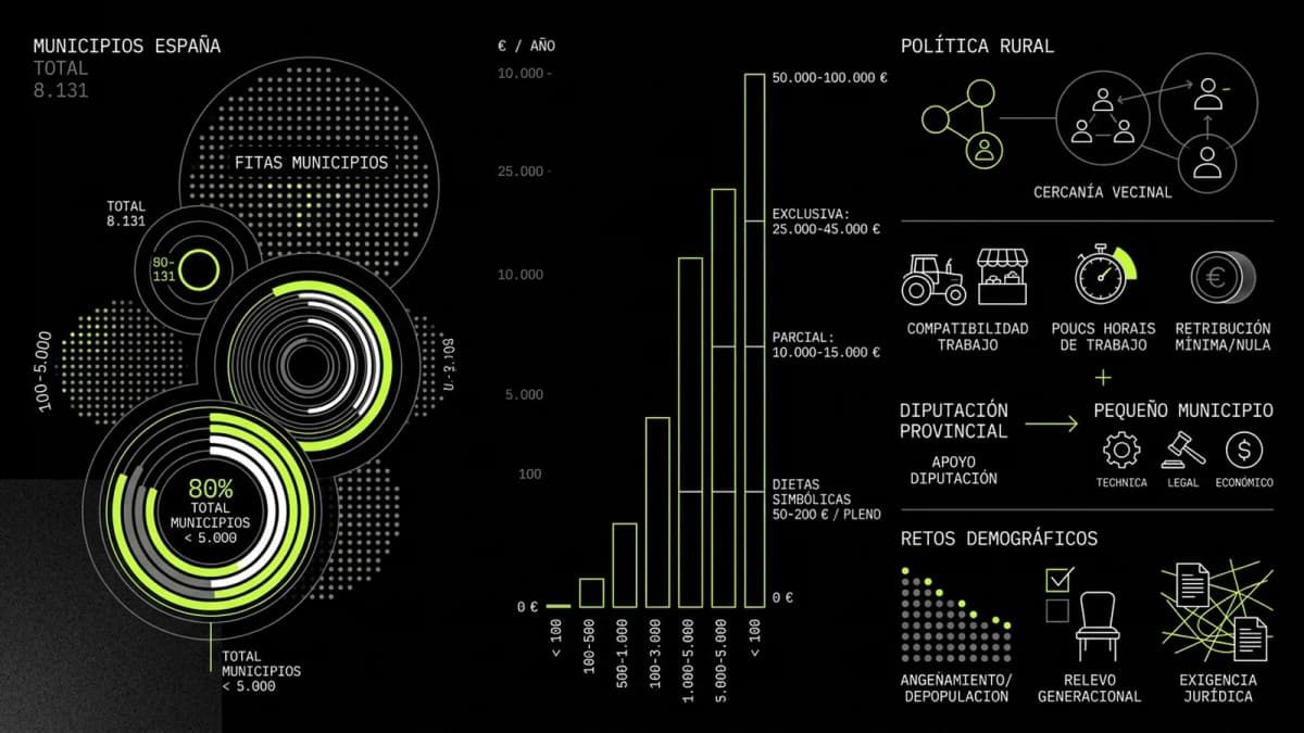 Infografía resumen del artículo: Sueldos políticos en municipios pequeños y rurales
