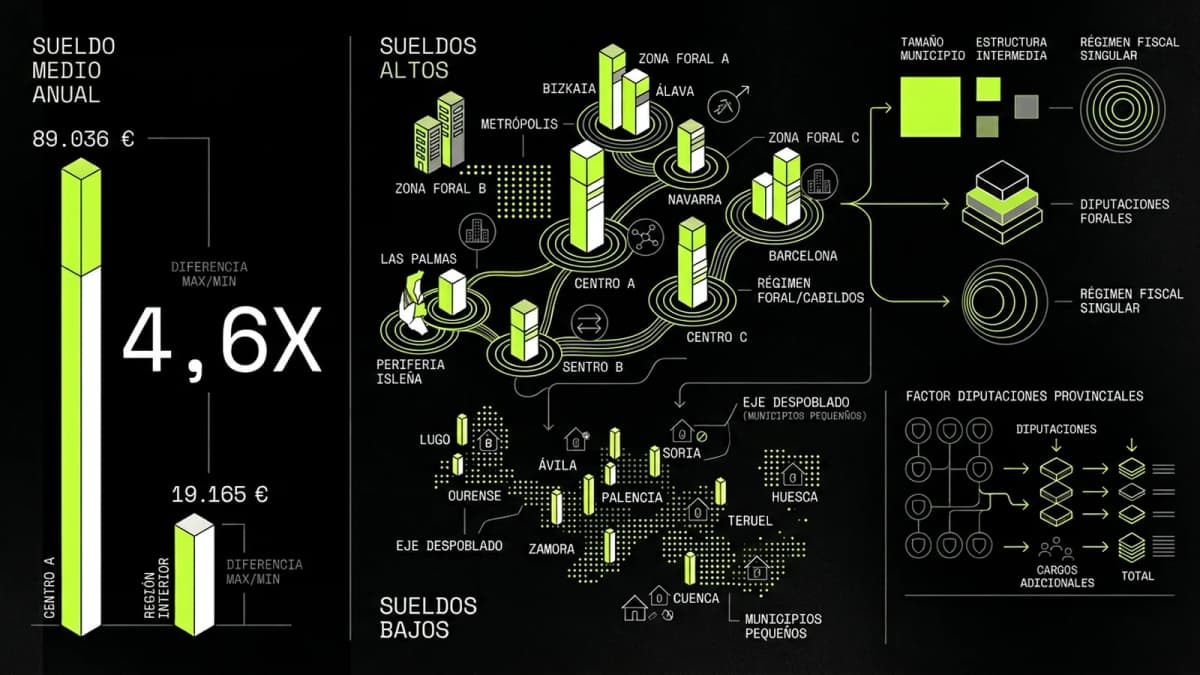 Infografía resumen del artículo: Sueldos de los políticos por provincia: el mapa salarial