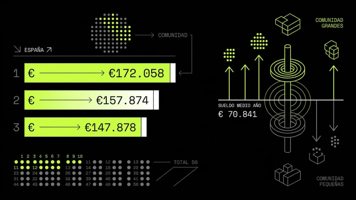 Infografía resumen del artículo: Los 50 consejeros autonómicos mejor pagados de España