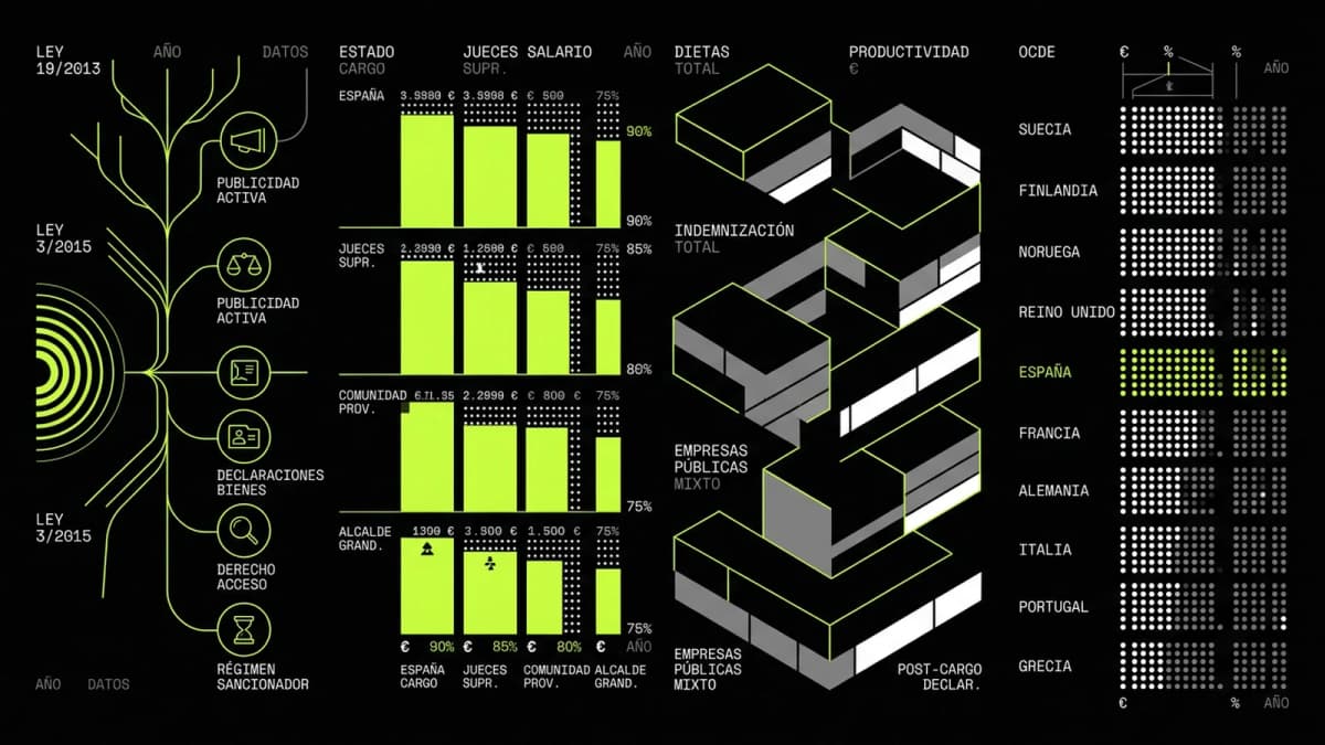 Infografía resumen del artículo: La transparencia salarial en la política española